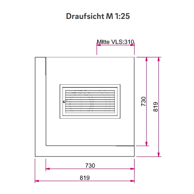 Kaminbausatz Camina S9 Kurz - 7 kW - Speicherkamin