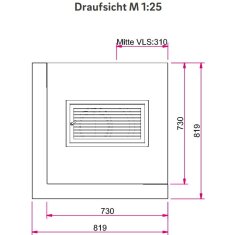 Kaminbausatz Camina S9 Kurz - 7 kW - Speicherkamin