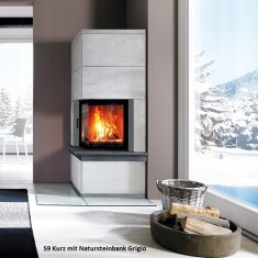 Kaminbausatz Camina S9 Kurz - 7 kW - Speicherkamin