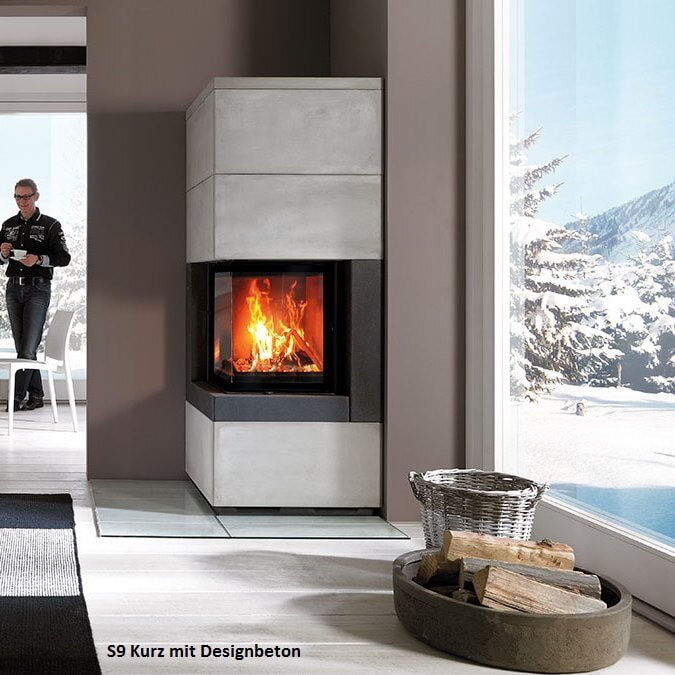 Kaminbausatz Camina S9 Kurz - 7 kW - Speicherkamin