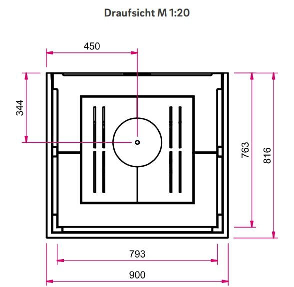Kaminbausatz Camina S13 - 9 kW - Speicherkamin - schwenkbar