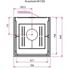 Kaminbausatz Camina S15 - 9 kW - Speicherkamin