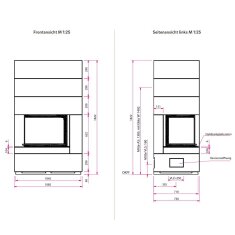 Kaminbausatz Camina S10 - 14,9 kW - Speicherkamin - wasserführend