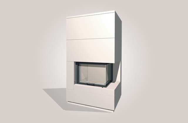 Kaminbausatz Camina S10 - 14,9 kW - Speicherkamin - wasserführend - Speicherbeton