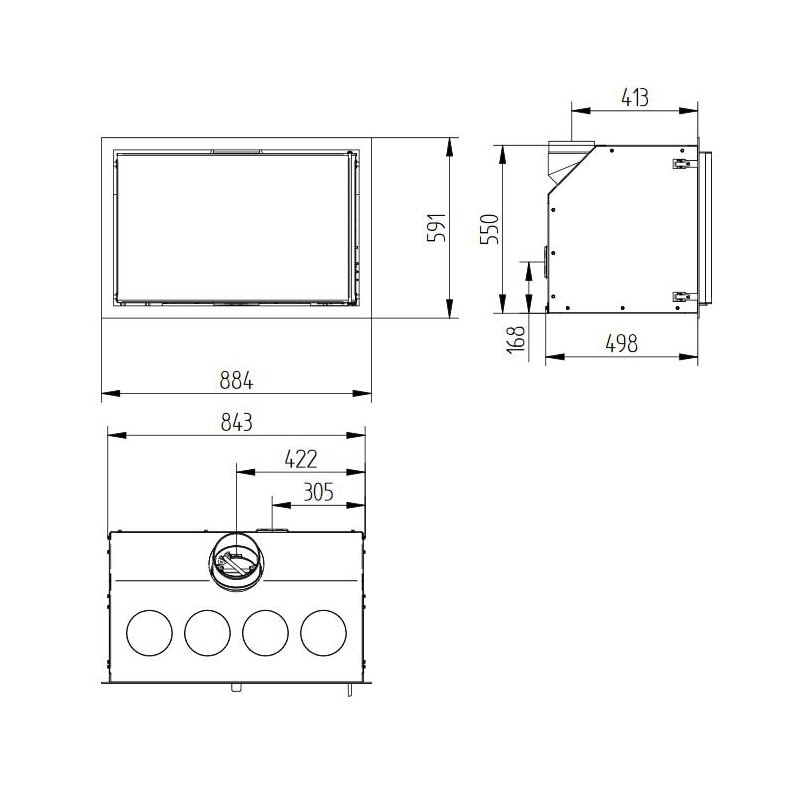 Kamineinsatz Jydepejsen Sigma - 7 kW