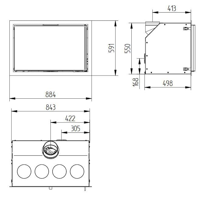 Kamineinsatz Jydepejsen Sigma - 7 kW