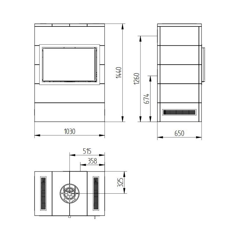 Kaminbausatz Jydepejsen Sigma Titan 2 Tulikivi- Speckstein - 7 kW