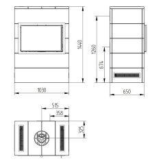 Kaminbausatz Jydepejsen Sigma Titan 2 Tulikivi-...