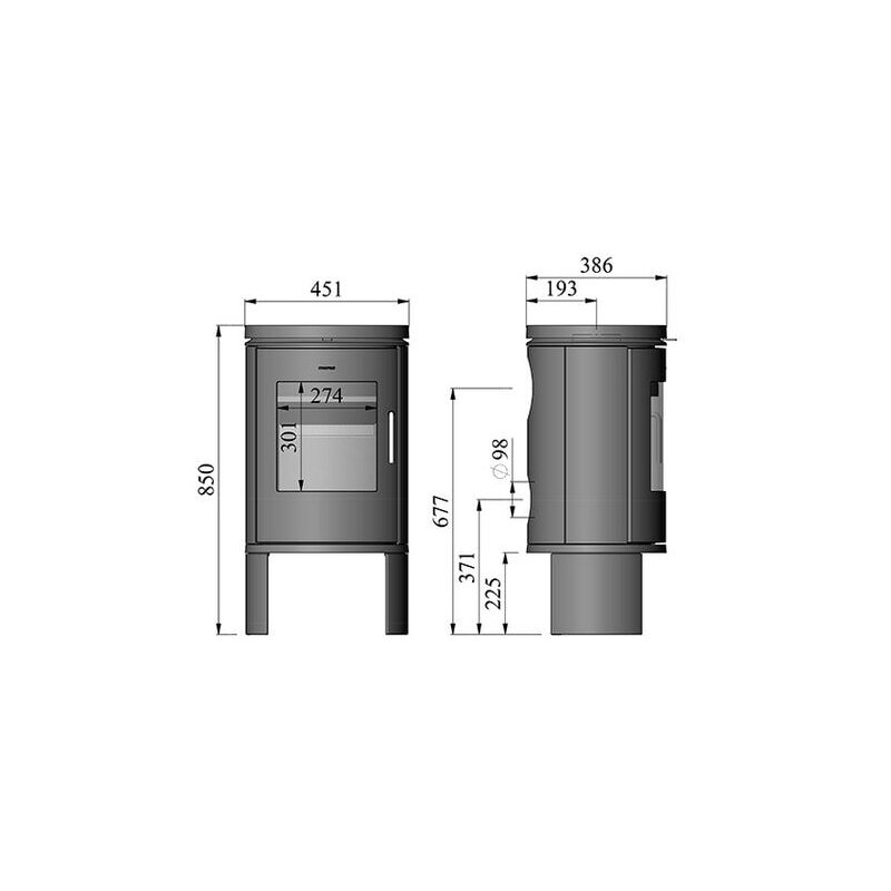 Kaminofen Gussofen Morsoe 6141 mit Beinen - 5,8 kW