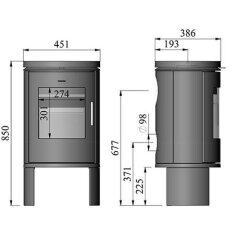 Kaminofen Gussofen Morsoe 6141 mit Beinen - 5,8 kW