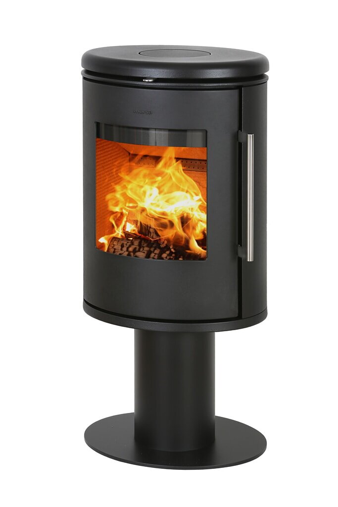 Ovaler Kaminofen Gussofen Morsoe 6848 - 6 kW, ohne Verkleidung, schwarz