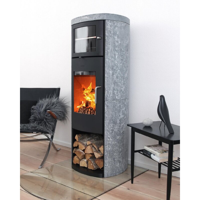 Kaminofen Gussofen Morsoe 8259 Speckstein mit Warmhaltefach - 7 kW