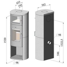 Kaminofen Gussofen Morsoe 8259 Speckstein mit Warmhaltefach - 7 kW
