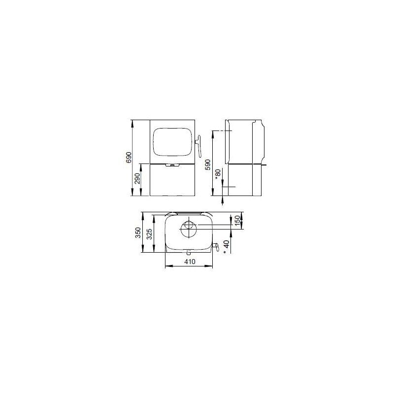 Kaminofen Gussofen Jotul F 105 B (mit Sockel) - 4,9 kW - Schwarz
