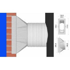 CB Schornstein-Verbrennungsluftstutzen für separaten...