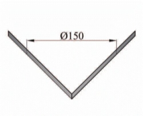Eckwandrosette für Außenecke Ø 150, Farbe schwarz