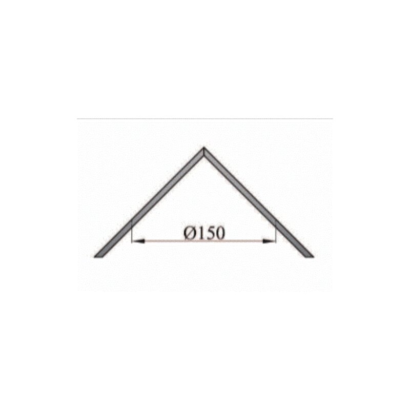 Eckwandrosette für Innenecke Ø 150, Farbe schwarz