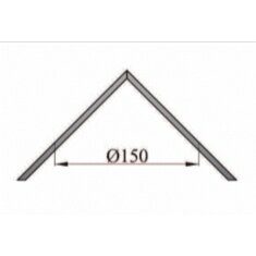 Eckwandrosette für Innenecke Ø 150, Farbe schwarz