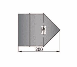 Eckwandfutter (doppelt) für Außenecke Ø 150