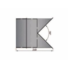 Eckwandfutter (doppelt) für Innenecke Ø 150