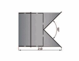 Eckwandfutter (doppelt) für Innenecke Ø 150