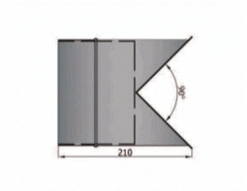 Eckwandfutter (doppelt) für Innenecke Ø 150