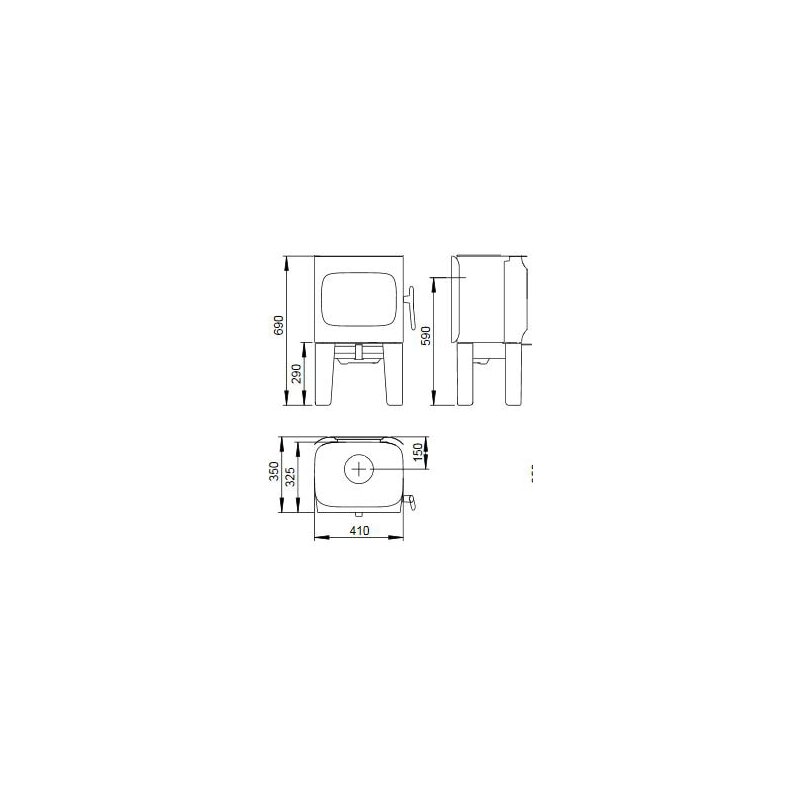 Kaminofen Gussofen Jotul F 105 LL (mit langen Beinen) - 4,5 kW - Schwarz