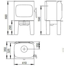 Kaminofen Gussofen Jotul F 105 LL (mit langen Beinen) - 4,5 kW - Schwarz