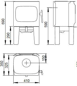 Kaminofen Gussofen Jotul F 105 LL (mit langen Beinen) - 4,5 kW - Schwarz
