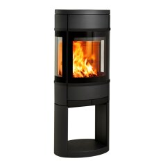 Kaminofen SCAN 68-11 auf offenem Sockel mit Seitenfenster...