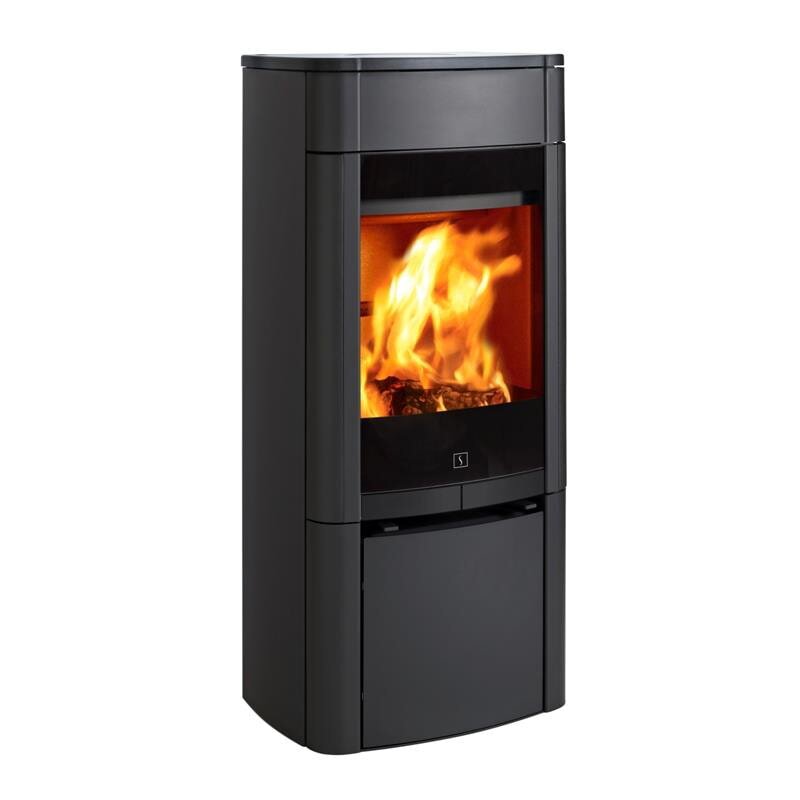 Kaminofen SCAN 65-1 Stahlmodell ohne Seitenfenster - 6 kW - Schwarz