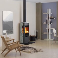 Kaminofen SCAN 65-4 Naturstein mit Seitenfenster - 6 kW -...