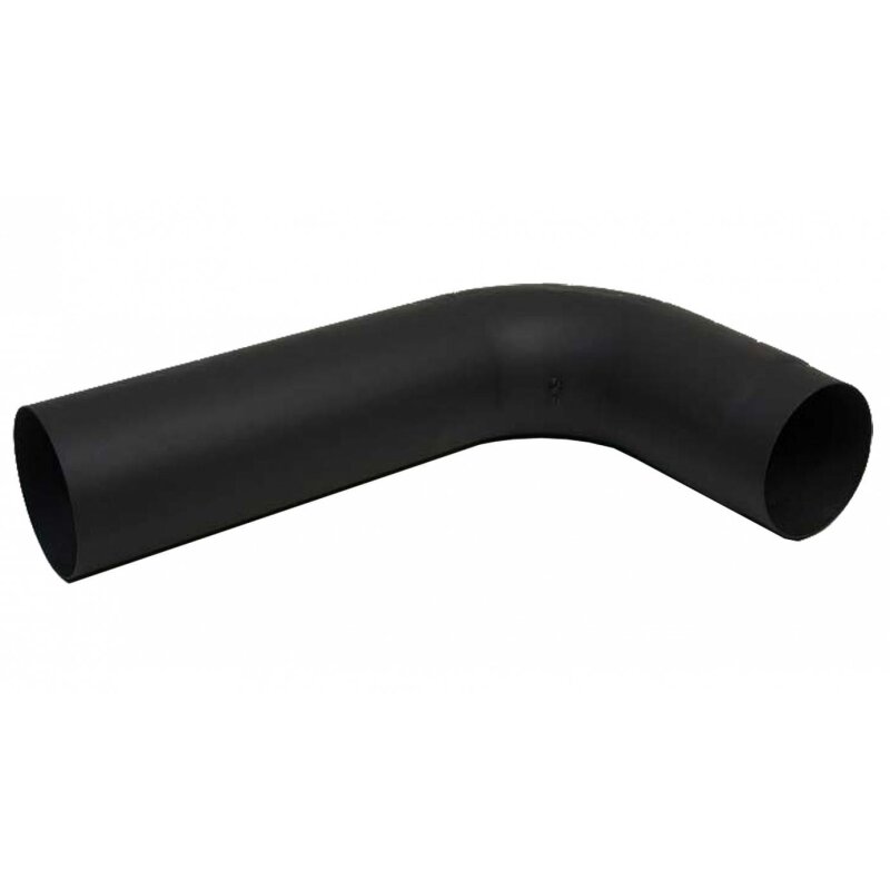 Rauchrohrbogen 90° glattgezogen (Fullform) mit Reinigungsöffnung 705 x 370 mm Ø 150 x 2 mm, Farbe GRAFIT