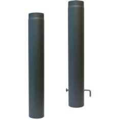 Rauchrohr Ø120 x 1000 x 2 mm, Farbe schwarz