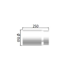 Jotul/Scan Rauchrohr Ø 150 x 250 x 2,3 mm,...