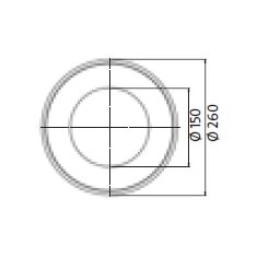 Jotul/Scan Wandrosette Ø 150 x 1,1 mm, Weiß...