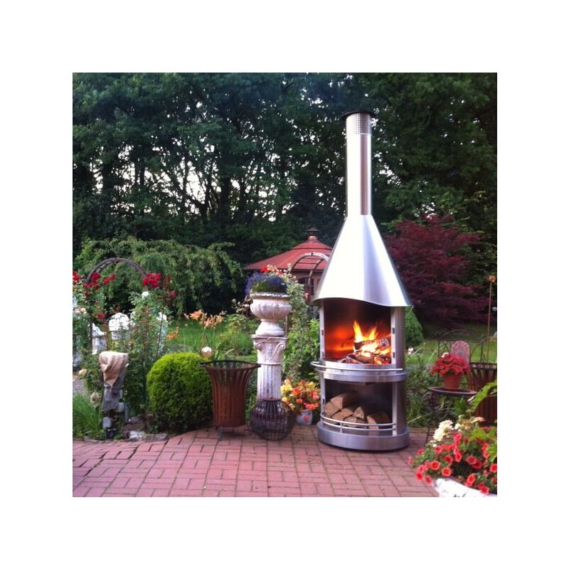 Gartenkamin/ Grill Firestar EXCLUSIV DN 800 - Edelstahl