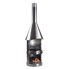 Gartenkamin/ Grill Firestar EXCLUSIV DN 800 - Edelstahl
