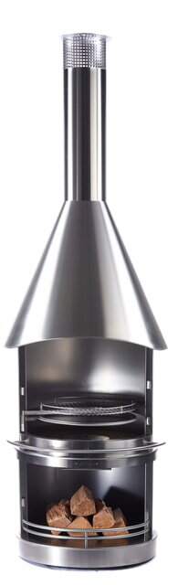 Gartenkamin/ Grill Firestar EXCLUSIV DN 800 - Edelstahl