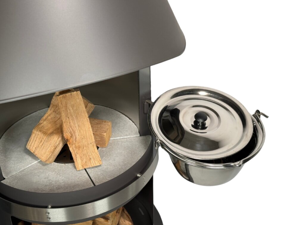 Firestar Gulaschtopf/ Glühweintopf/ Suppentopf für DN 800 Mesh + Glas (3. Generation) - Edelstahl