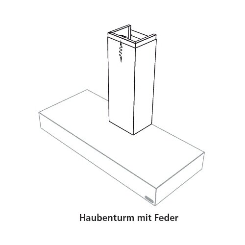 Haubenturm - Mit Feder