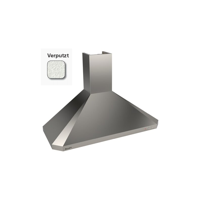 Dunstabzugshaube Rizzoli - Abgeschrägter Kamin - verputzt