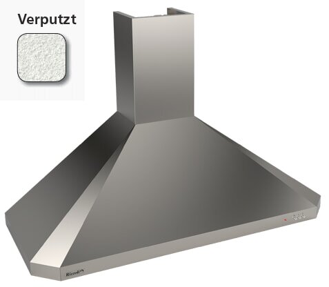 Dunstabzugshaube Rizzoli - Abgeschrägter Kamin - verputzt