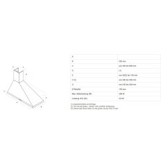 Dunstabzugshaube Rizzoli - Diagonale - Edelstahl (Inox)