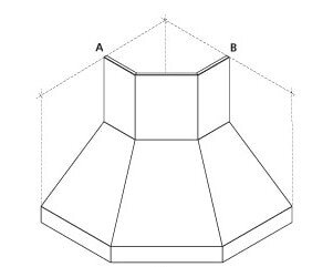 Dunstabzugshaube Rizzoli - Eckhaube - Edelstahl (Inox)