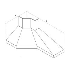 Dunstabzugshaube Rizzoli - Eckhaube - 1 verlängerte Seite - Edelstahl (Inox)