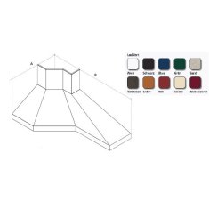 Dunstabzugshaube Rizzoli - Eckhaube - 1 verlängerte Seite - lackiert