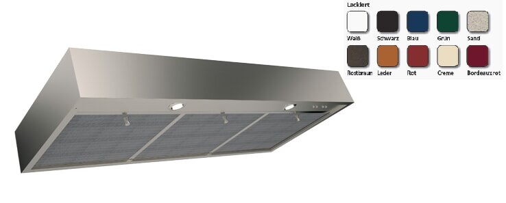 Dunstabzugshaube Rizzoli - Flache Unterbauhaube - lackiert