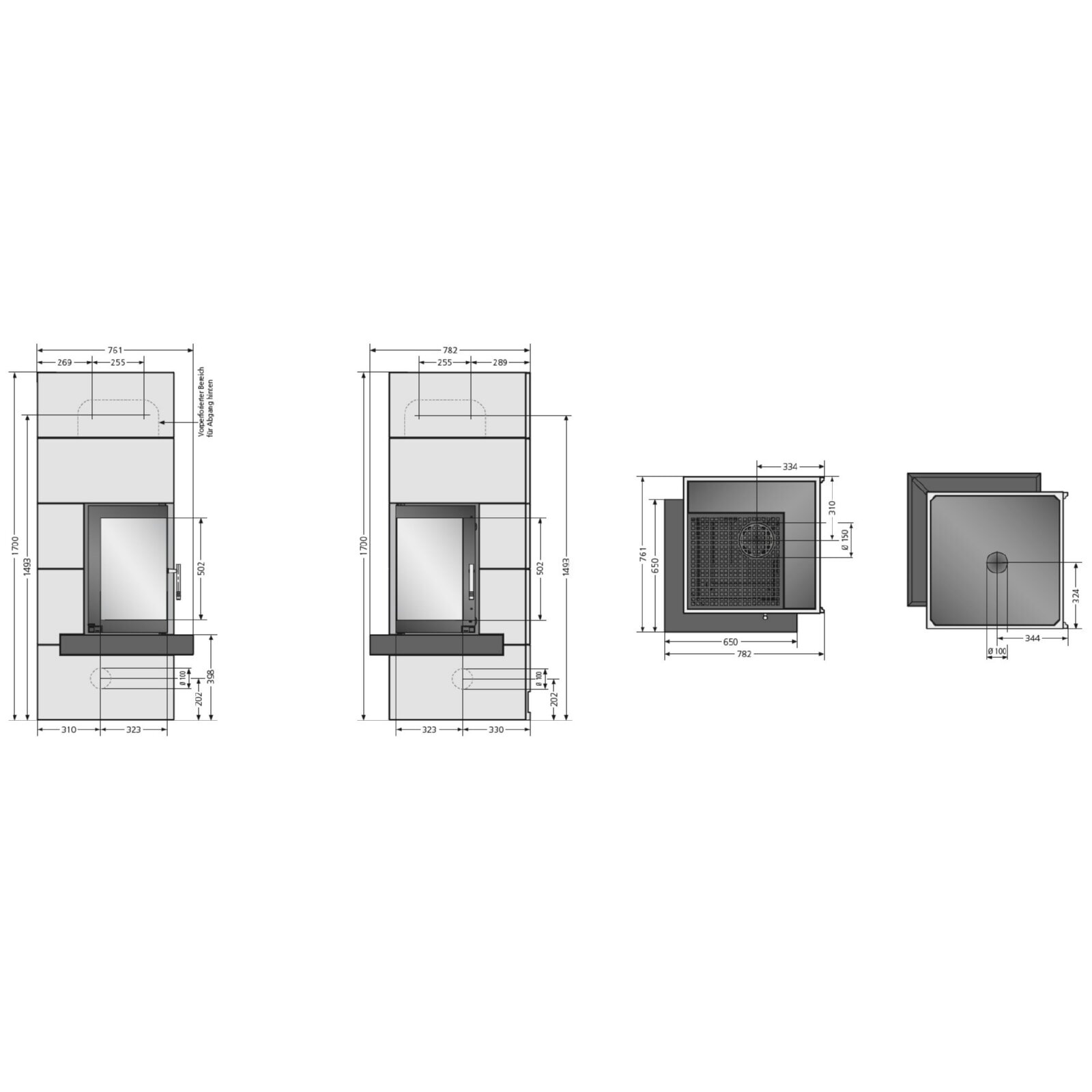 Kaminbausatz Oranier Club (W+) - 7 kW