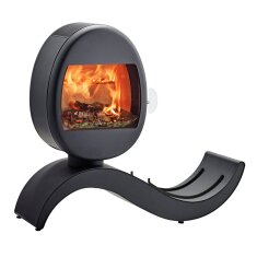 Kaminofen SCAN 66-5 S-Curve inkl. S-Sockel - 5 kW - Schwarz